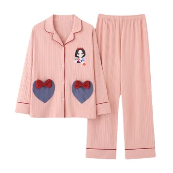 2021 uus pidžaama naiste kevad sügis puuvilla pikad varrukad kodus kandma kõik puuvill sügis-talv õhuke ülikond