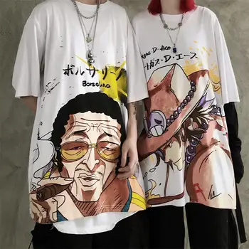 2021 Ühes Tükis ACE Tshirt Streetwear Meeste Vabaaja Lahti Jaapan Joba Särgid Poiss Summer Cartoon T-Särk Mood Liiga Tshirt