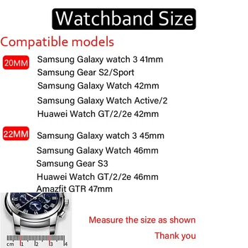 20mm/22mm Huawei Wtach GT 2/2e/pro Rihma Samsung Käik S3/S2/Sport Silikoon Käevõru Galaxy Vaata 3/46 mm/42mm/Aktiivne 2 Esiliistu