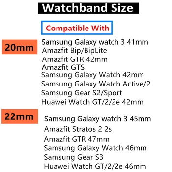 20mm 22mm Põimitud Soolo Aasa Bänd Samsung Galaxy vaata 3/46 mm/42mm/aktiivne 2/Käik S3 käevõru Huawei vaadata GT/2/2e/Pro rihm