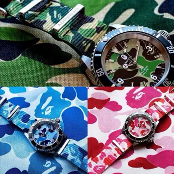 20mm 22mm Samsung Galaxy Kellad Rihm Sport Watch Bänd Amazfit Kamuflaaž Nailon WatchBand Nato Rihm Watch Band