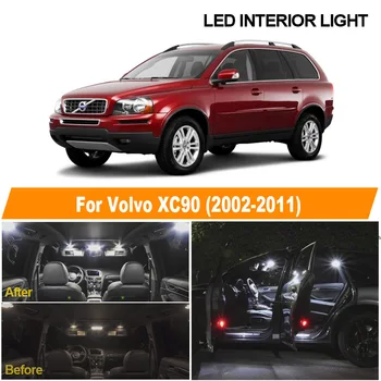 20pcs Ei Vea Valge Canbus LED Valgus Auto Pirnid Salongi Komplekt 2002-2011 Volvo XC90 Kaart Dome Pagasiruumi numbrimärk Lamp