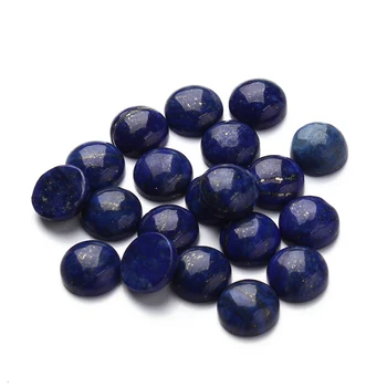 20pcs/palju Loodusliku Kivi Lapis Lazuli Helmed Korter Back Kuld Liiva Kivi kivi ümber KABIINI 8 10 12 mm DIY Ehted kasutatavatest Materjalidest 95206