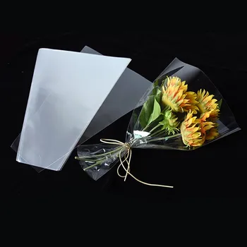 20pieces Läbipaistev Mini Kimp Kott Ühe Roosa Kott Flower Pakkepaber Florist Tarvikud