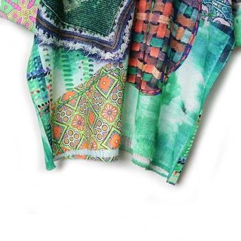2143 Uusi Suvel Lühikesed Varrukad Kootud T-särk Vintage Euroopa O-kaeluse Pullover Naiste Prindi Street Style Ülepaisutatud Naiste Topid