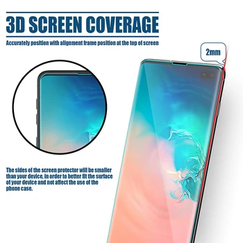 21D Samsung Lisa 10 Pro 8 9 Ekraani Kaitsed UV Täielikult Katta Klaasi kaitsekile Samsung Galaxy S8 S9 S10 Pluss S7 Serv