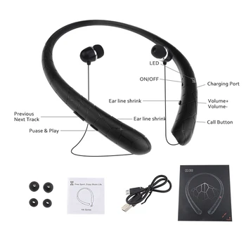 24 Hr Juhtmeta Kõrvaklapid Sport Earbud Kaelus Stereo Bluetooth Kõrvaklapid Headset Koos Mic Kõik Älypuhelimia