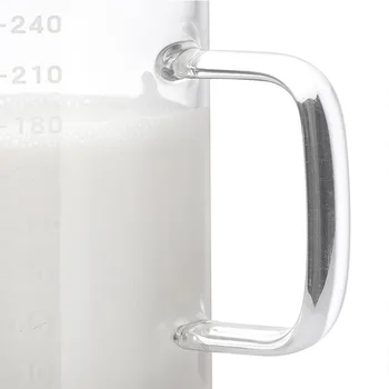 240ml Paks Müür Toidu kvaliteediga Klaas mõõtekork Pot Tee Veekeetja Läbipaistev Kõrge temperatuuri taluva Mikrolaineahi soojuse Piima Tassi