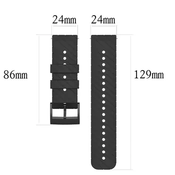 24mm Pehmest Silikoonist Watch band rihmad Suunto 9/9 Silikoon Smart Watch Käevõru Käepaela eest Suunto 9/ 9 Baro (kõrgusmõõdik / baromeeter /D5