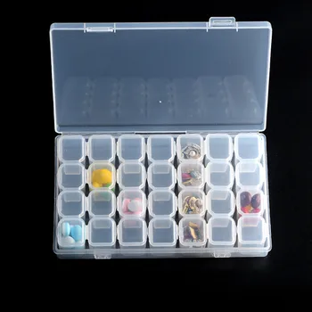 28 Pesa Diamond Maali Komplektid, Plastikust Tühi Küünte Kaunistamiseks Box, Rhinestone Konteiner Tööriista Kast, Korraldaja Kasti Koju Rant Ladustamine