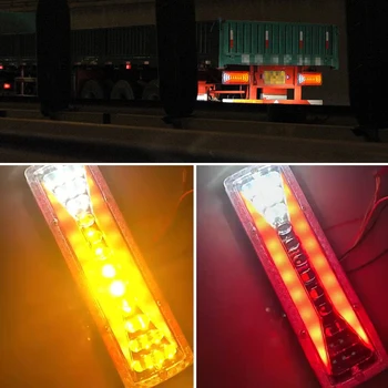 2TK 12V 24V Dünaamilise LED-Car-Auto Saba Hele suunatuli Tagumine Piduri Tuled Vastupidine Signaal Lamp Haagise Veoauto Buss Laagris 163715