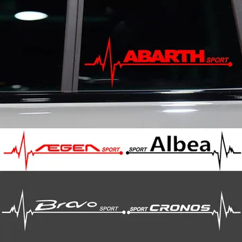 2TK Auto küljeakna Kleebised Lahe Kleebised Fiat Abarth Albea Bravo Cronos Egea