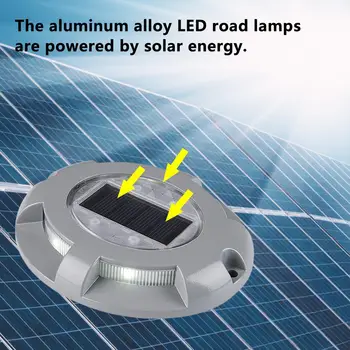 2TK Led Alumiinium Päikese Road Stud Valgustus Veekindel Led Solar Lambid Väljas Päikese Valgus Maantee Väljasõit Tee Plaza