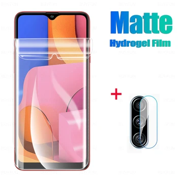 2in1 Matt Täielikult katta Hüdrogeeli Film Samsung Galaxy A20s A20e A10e Screen Protector Objektiiv Kaamera klaas 20s 20e 10e