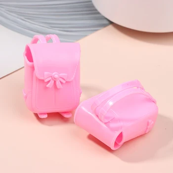 2tk Armas Mini Plastikust Roosa Bowknot Seljakott Koolikotti Nukud, Aksessuaarid Nukk Lapsed Mänguasjad Tüdrukutele