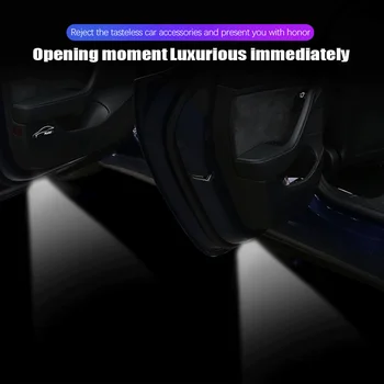 2tk Auto ukse LED Teretulnud Tuli Tesla Mudel 3 Mudel X S Mudel Mudel Y Logo Vari Projektsioon Lamp Signaali Dekoratiivne Valgus