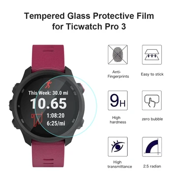2tk Läbipaistev Karastatud Klaas Ekraani Kile Guard Kaas Ticwatch Pro 3 Smart Watch Käevõru Display Protector