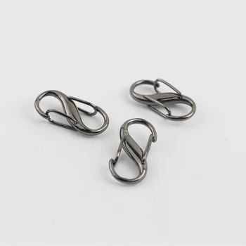 2tk Metallist S-tüüpi Pannal on Mood Mini Snap Konks Kaelakeed Ühendused Nahk Käsitöö Kott võtmehoidja DIY Ehted Järeldused