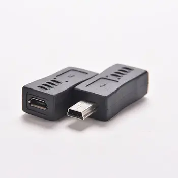 2tk Must Micro-USB-Emane Mini-USB Male Adapter, Laadija Adapter Converter Tilk Laevandus