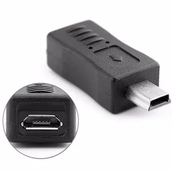 2tk Must Micro-USB-Emane Mini-USB Male Adapter, Laadija Adapter Converter Tilk Laevandus