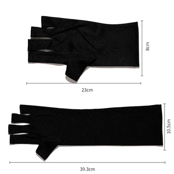2tk Nail UV-Shield-Kindad Kaitsevad Käsi Anti UV Geeli Maniküür koos UV/LED Lampide Kiirguse Tõend Kinnas, Nail Art Tool