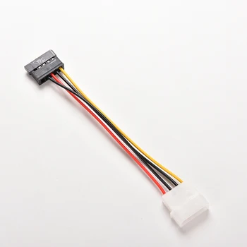2tk/lot 4 Pin IDE Molex-kuni 15-Pin-Serial ATA-SATA-HDD Kõvaketta toiteplokk Kaablid