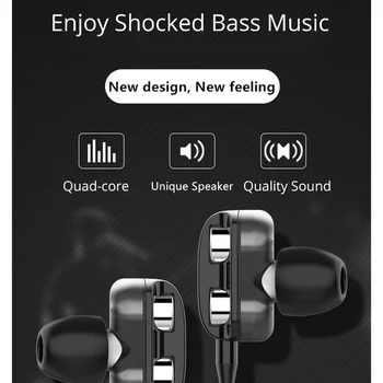 3.5 mm Juhtmega Kõrvaklapid Kõrge Bass 6D Stereo In-Ear Kõrvaklapid Juhtmega Kõrvaklapid, IPhone Samsung Xiaomi Muusika Sport Gaming Headset