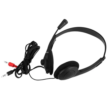 3.5 mm Juhtmega Kõrvaklapid Mikrofoniga Müra Tühistamises Stereo Kõrvaklapid ARVUTI Sülearvuti Reguleeritav Mängude Klienditeenindus Peakomplekt 9925