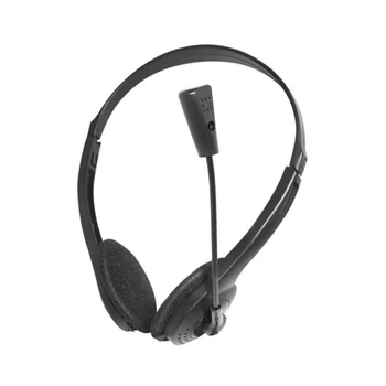 3.5 mm Juhtmega Kõrvaklapid Mikrofoniga Müra Tühistamises Stereo Kõrvaklapid ARVUTI Sülearvuti Reguleeritav Mängude Klienditeenindus Peakomplekt