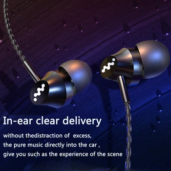 3,5 mm Rasked Bass In-Ear Kõrvaklapid Muusika Peakomplekti Mikrofoni Kõrge Kvaliteedi täiesti uued Kõrvaklapid Jaoks iph/ Samsung/ xiaomi