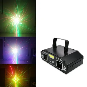 3 IN 1 DJ Disco laserkiirega Skanner Mustrid Star Strobo Valgus Projektor Osaline Puhkus, Baar, Tants Xmas Etapi Valgustuse Mõju