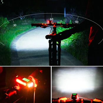 3 In 1 LED Jalgratta Ees Valgus IPX4 Veekindluse MTB Bikes Arvuti Spidomeeter Maantee USB-Bike Elektrilised Sarv Bike Tarvikud