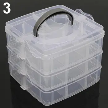 3 Kihti 18 Kupeed Selge Storage Box Konteiner Ehted Pärlitega Korraldaja Juhul Plastikust Tühi Karp Multifunktsionaalset Tööriista Puhul