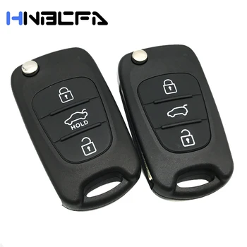 3 Nupud Remote Key shell Fob Jaoks Hyundai Elantra I20 i30 IX35 Avante Verna Jaoks kia 5 Pr, 2 Pr Asendamine Kokkuklapitavad Flip key Juhul Fob
