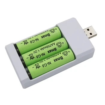 3-Pesa USB-Pistik Aku Laadija AA /AAA 1.2 V Kaasaskantav Ni-Cd Akut
