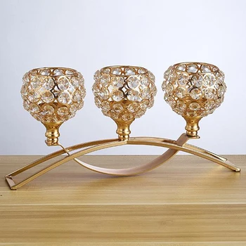 3 Relvade Candelabras Kristall, Küünal Omanik Küünlajalad Ornament Tabel Keskpunkt