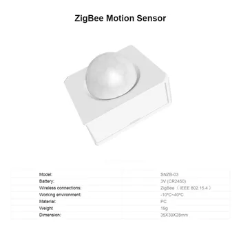 3 Set SONOFF SNZB-03 Smart Home ZigBee Liikumisandur 110 ° avar Vaade Aku tühjenemise Teade Koos eWelink Alexa Google Kodu