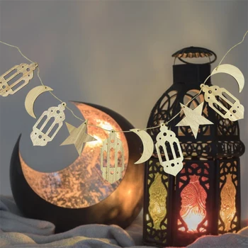 3 Stiilid Eid Mubarak Puust Ripats, Dekoratsioonid, DIY Ramadan Palace Kuu Täis Lipu Islam Moslemite Eid Poole Rippuvate Ornament