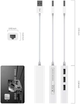 3 USB 2.0 Porti Hub USB Ethernet RJ45 LAN Adapter Sülearvuti Ethernet Dokk Võrgustik Extender For Mac IOS Android PC Chromebook