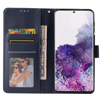 3 kaardi Foto raami Flip Case For Samsung S21 Ultra S20 FE PU Nahast Rahakott Omanik kate Galaxy Märkus 20 S 10 Lite S 9 Pluss