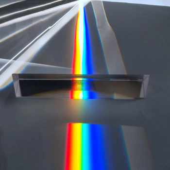 30*30*100mm Maagiline Kolmnurkse Prisma Rainbow Fotograafia Seitsme-värvi, Päikesevalguses Õpilane Optiline Teaduse Valgust Eksperiment 100302