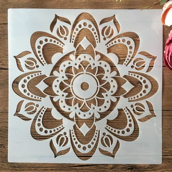 30*30cm Geomeetria Mandala DIY Kihilisus Šabloonid Maali Külalisteraamatusse Värvimine Reljeef Album Dekoratiivsed Mall