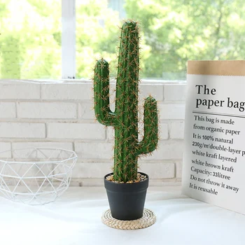 30/43cm Cactus Kunstlik Succulents Võltsitud Vaht Opuntia Faux Roheline Kõrbes Taimed Suure Lille Kokkulepe siseministeeriumi Teenetemärgi