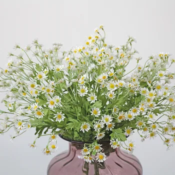 30 Heads Silk Daisy Tehislilled Kimp Pulm Teenetemärgi Võltsitud Lilled Kodus Toas Laua Aia Kaunistamise Tarvikud