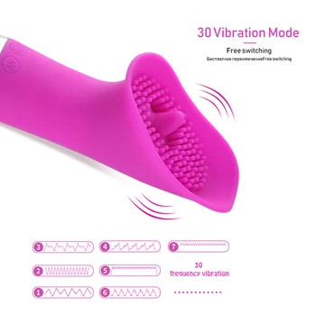 30 Kiirusega Vibratsioon G Spot Tiss Massager Jobu Vibraatorid Sugu Mänguasjad, Naiste Kliitori Stimulaator Keele Vibraator Masturbator