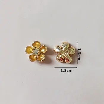30 TK 13mm Metalli Sulam KC Pinnatud Kuld Lilled DIY Käsitsi valmistatud Materjalist Ehete Tegemise