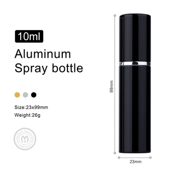 30 Tk/Palju 10ml Läikiv Metallist Kest lõhnaõli pudel Tühi Mahuti Pihustada Parfüümi Pudelid Korduvtäidetavaid Pihusti