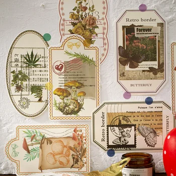 30pcs/palju lille silt liblikas silt Materjali Paber Junk Teataja Planeerija Scrapbooking Vintage Dekoratiivsed DIY Käsitöö Raamat