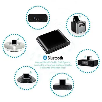 30pin Bluetooth Adapter 4.1 A2DP Heli Muusika Vastuvõtja Bose Sounddock ja 30Pin iPhone ja iPod Dokk Kõlar,(mis Ei ole kooskõlas