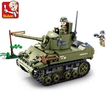 344Pcs WW2 Sõjalise Relva M5 Kerge Tank Mudel Tellised Sõdurid Armee ehitusplokid Määrab Haridus Mänguasjad Lastele